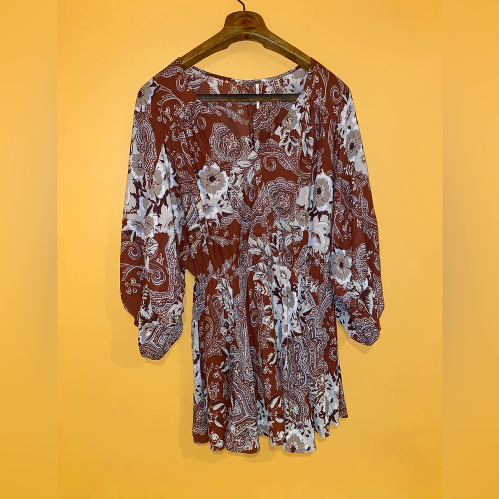 Free People Dusty Rose Floral Paisley Dress